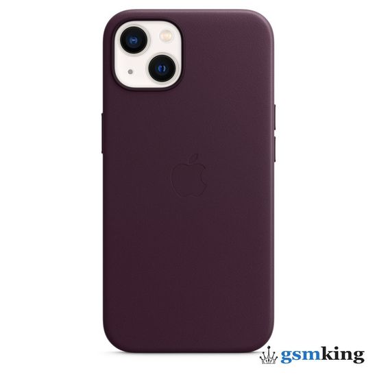 Apple Leather Case with MagSafe iPhone 13 Dark Cherry «Тёмная вишня» MM143ZE/A