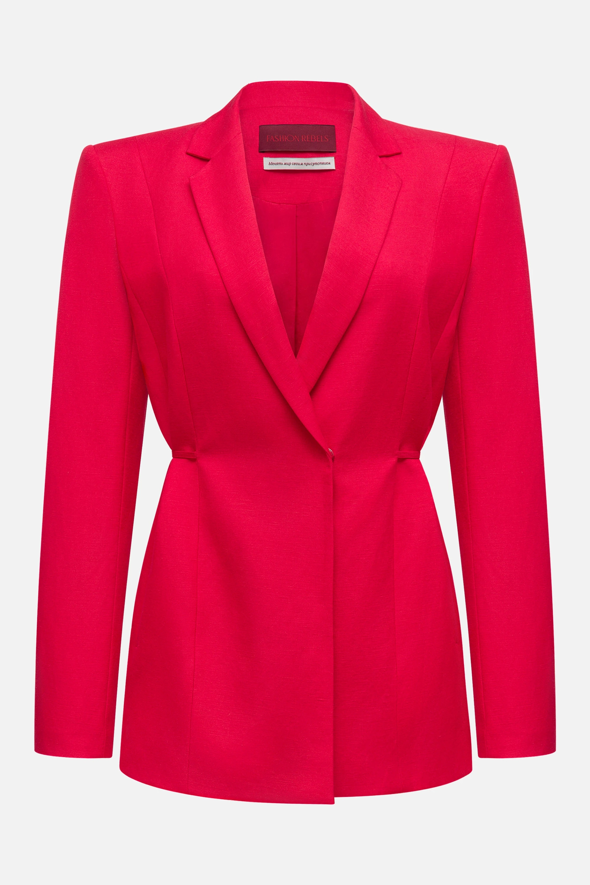 Льняной жакет с завязками