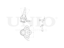 Опора шаровая передняя нижняя UNIO SSP-20063