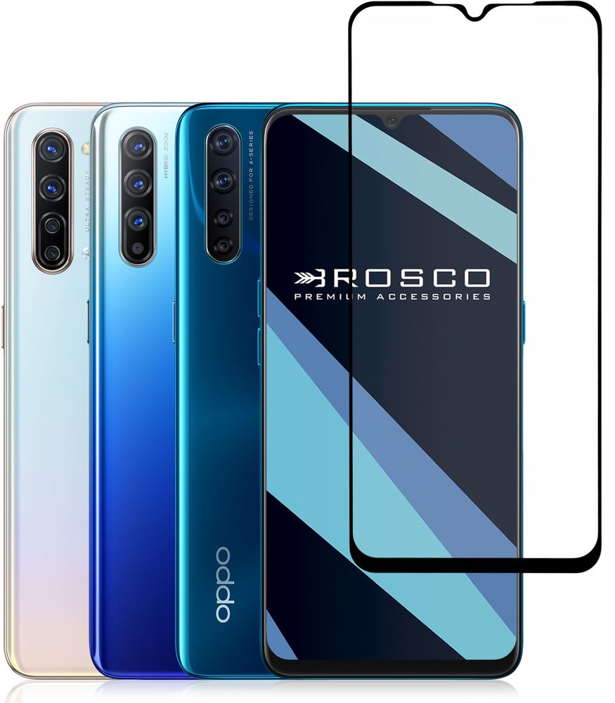 Защитное стекло ROSCO для OPPO A53;OPPO A54;OPPO A55 оптом (арт. OPPO-A53-FSP-GLASS-BLACK)