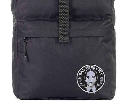 Нашивка термоаппликация на одежду и  на рюкзак. Уэнсдэй. Bad Vibes