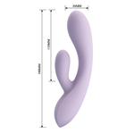 Лиловый гибкий вибратор-кролик 19см Pretty Love Rosolyn Rabbit Vibrator Violet BW-500055-2