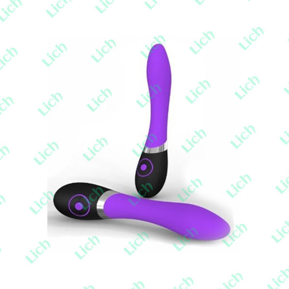 Фиолетово-черный вибромассажер для точки G, 19,8 см