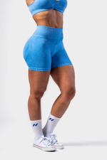 Шорты High Waisted Push-Up Shorts TOTALLY SEAMLESS 304 Голубые