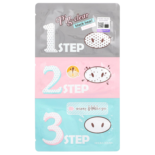 Holika Holika, Pig-Clear, набор для борьбы с черными точками, 1 набор, 7 г (0,24 унции)
