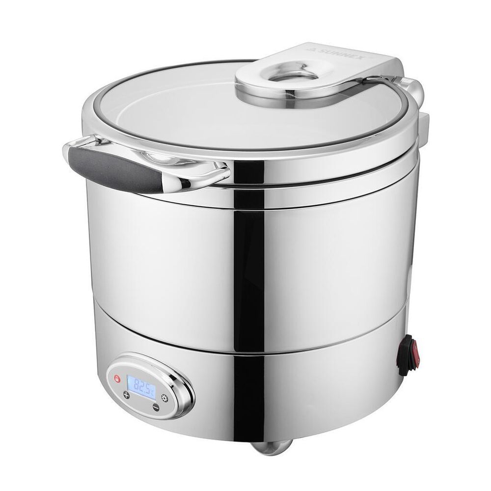 Мармит суповой 10 л электрический 220V 900W с откидной крышкой и окном и дисплеем " " SUNNEX