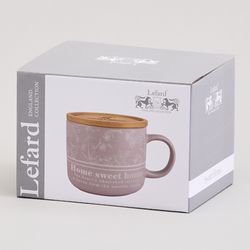 КРУЖКА LEFARD 400МЛ С БАМБУКОВОЙ КРЫШКОЙ "LOVING FAMILY" 9.6*8CM