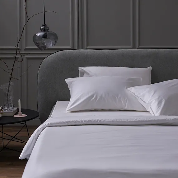 Набор наволочек из плотного сатина белого цвета из коллекции essential, 50х70 см