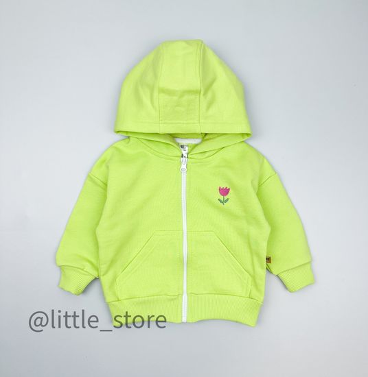 Толстовка из футера на молнии, Лайм