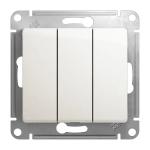 GLOSSA 3-клавишный ВЫКЛЮЧАТЕЛЬ, сх.1+1+1, 10АХ, механизм, ПЕРЛАМУТР