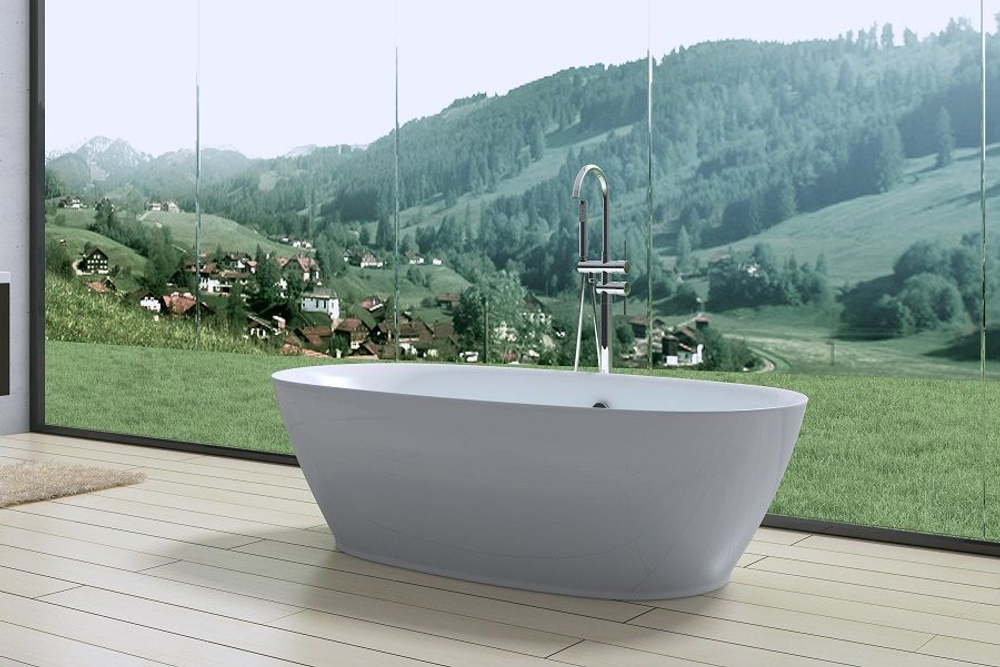 Акриловая ванна ARTMAX AM-527-1800-835 отдельностоящая со сливом-переливом ,сифон в комплекте