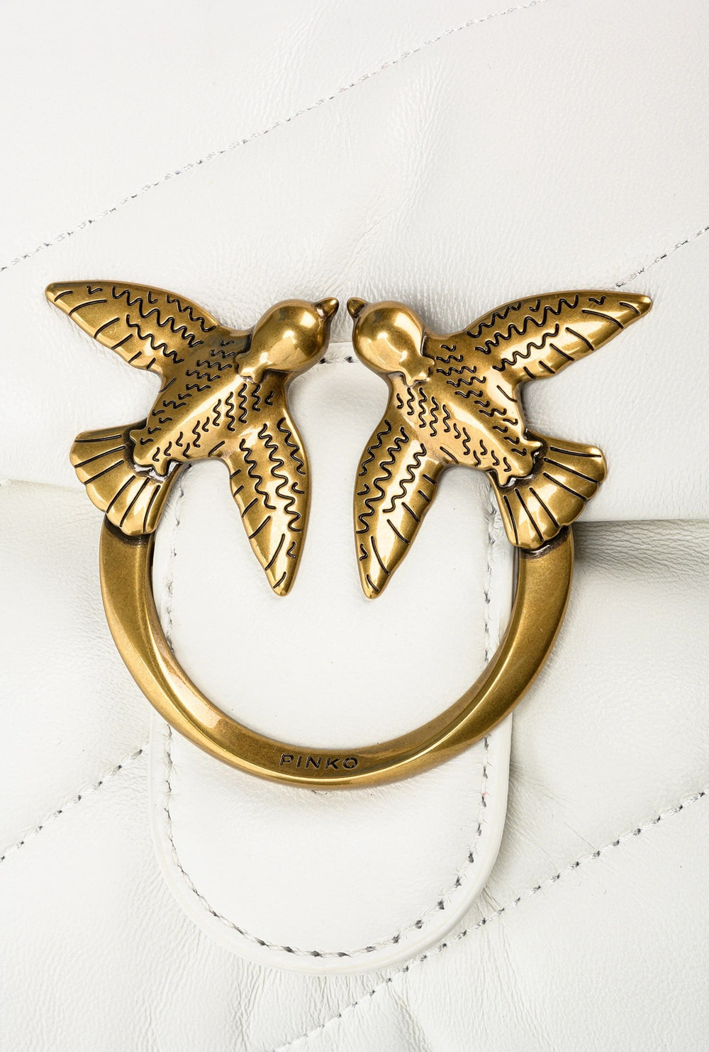 MINI LOVE BAG PUFF MAXI QUILT – white gold