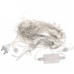 Гирлянда для улицы ЗАНАВЕС «Мерцание» ш2* в1,5 м 320 ламп LED, прозрач.пров,1 реж.,IP-54, Мультицвет, белый мерцает (возможность соединения)