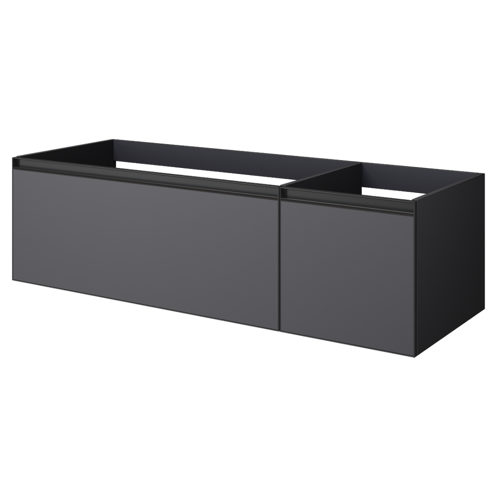 Armadi Art QUATRO 2 140см (100+40) тумба ANTHRACITE профиль ANTHRACITE