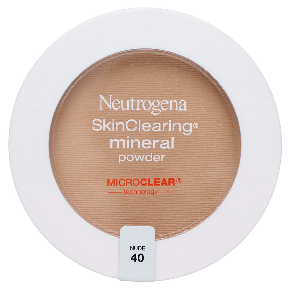 Neutrogena, Очищающая минеральная пудра, нюд 40, 11 г (0,38 унции)
