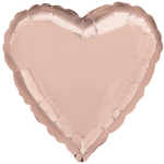Шар фольгированный Сердце 45 см (Розовое Золото)