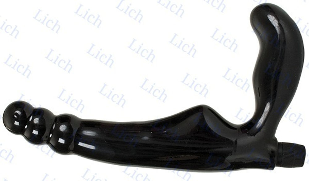 Чёрный вибратор-страпон GAL PAL