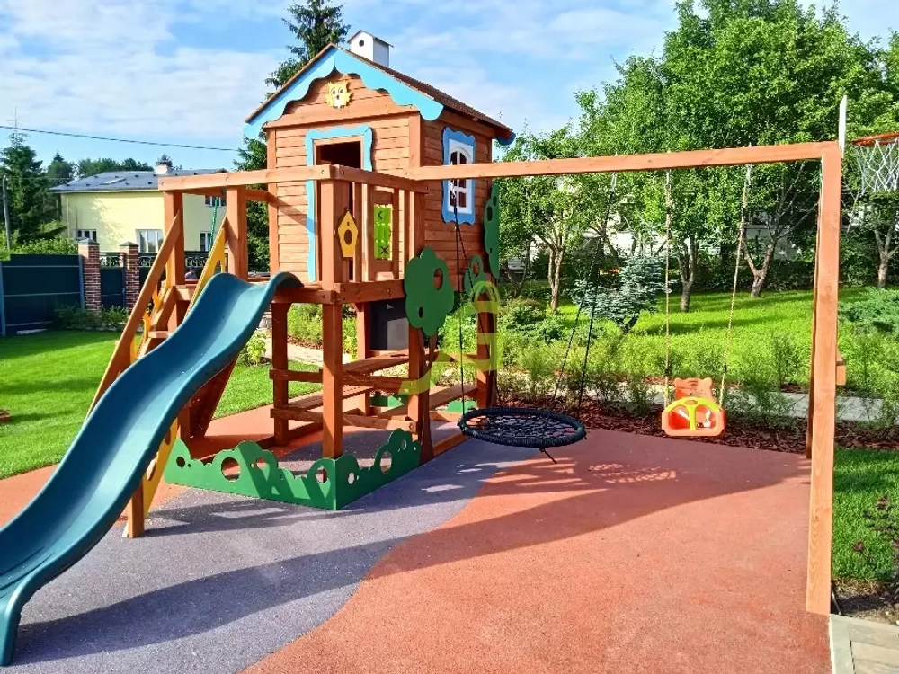 Детская деревянная площадка "Домик 2 Совёнок"