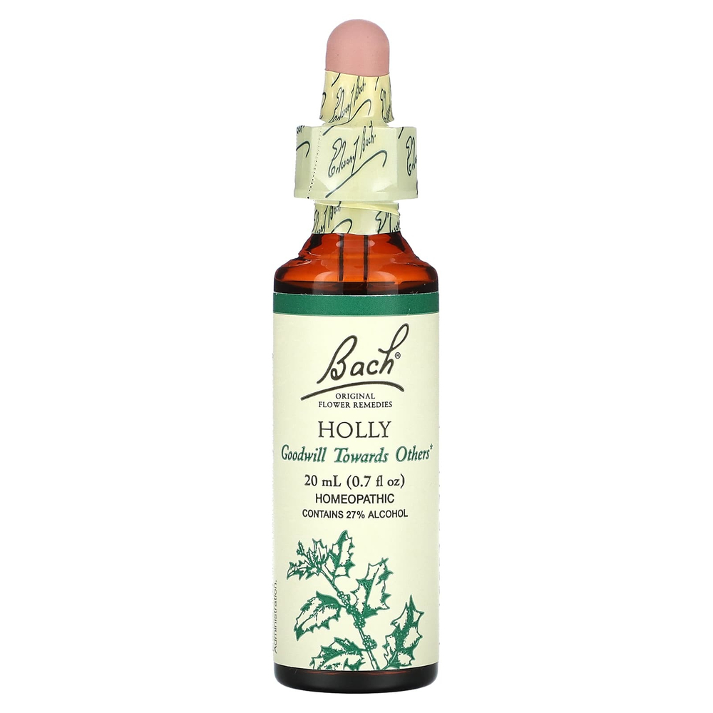 Bach, Original Flower Remedies, Холли, 20 мл (0,7 жидк. унц.)