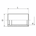 Муфта DN 20 1SS PTFE