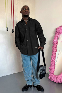 Рубашка KUL'TURA "Nylon shirt" Черный