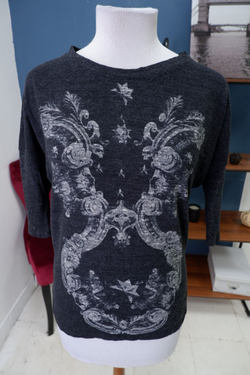 Джемпер Zara с принтом 44 размер