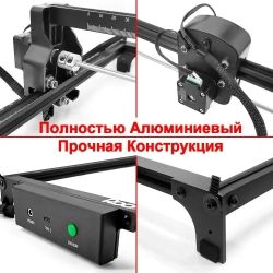 RDDSPON 7Вт Лазерный гравировальный станок, Станок для лазерной резки, 300*300мм рабочое поле, 10000mm/min.способный резать тонкую древесину и акрил.