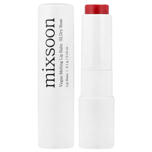 Mixsoon, Веганский тающий бальзам для губ, 02 Dry Rose, 4,1 г (0,14 унции)