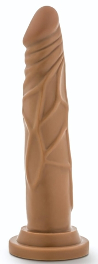 Кофейный фаллоимитатор без мошонки Dr. Skin Realistic Cock Basic 7.5 - 19 см. (Цвет: кофейный)