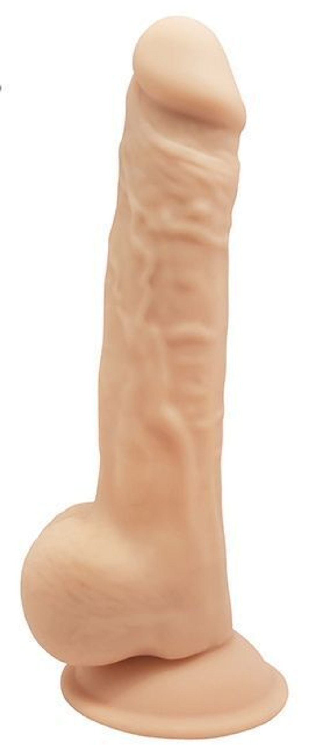 Телесный реалистичный фаллоимитатор на присоске - 22 см. (Цвет: телесный)