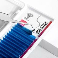 Ресницы 0,10/mix C (7-13мм) Lovely Creative синие 16 лин