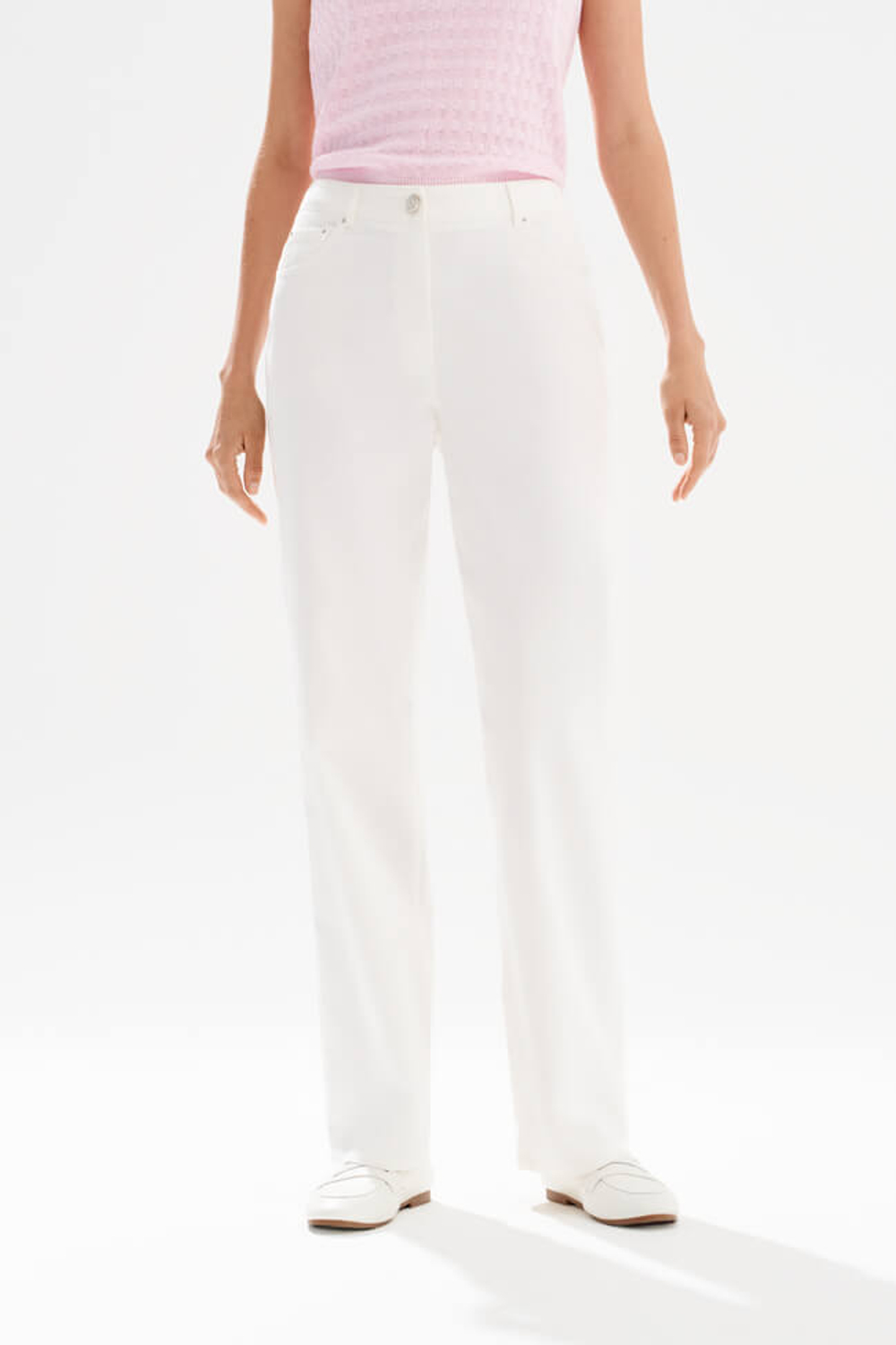 31277 Брюки женские (молочный джинс)