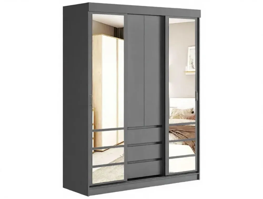 МС Мадера Шкаф-купе альянс (ПВШ) 1700*2200*600 (лдсп графит новый)