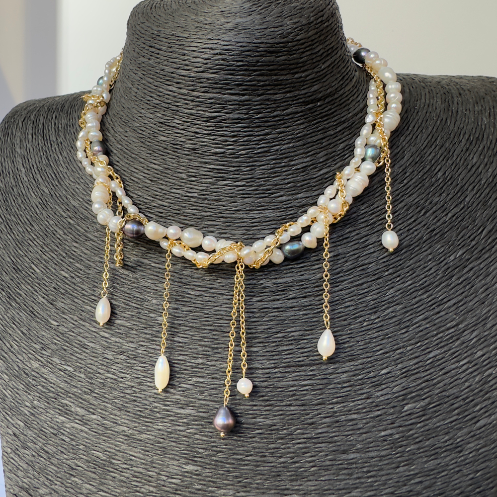 Колье "Жемчужный каскад"