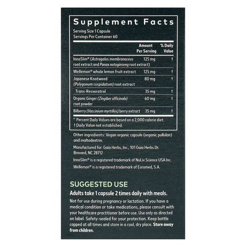 Gaia Herbs, Metabolic Activator, активатор метаболизма, 60 веганских капсул