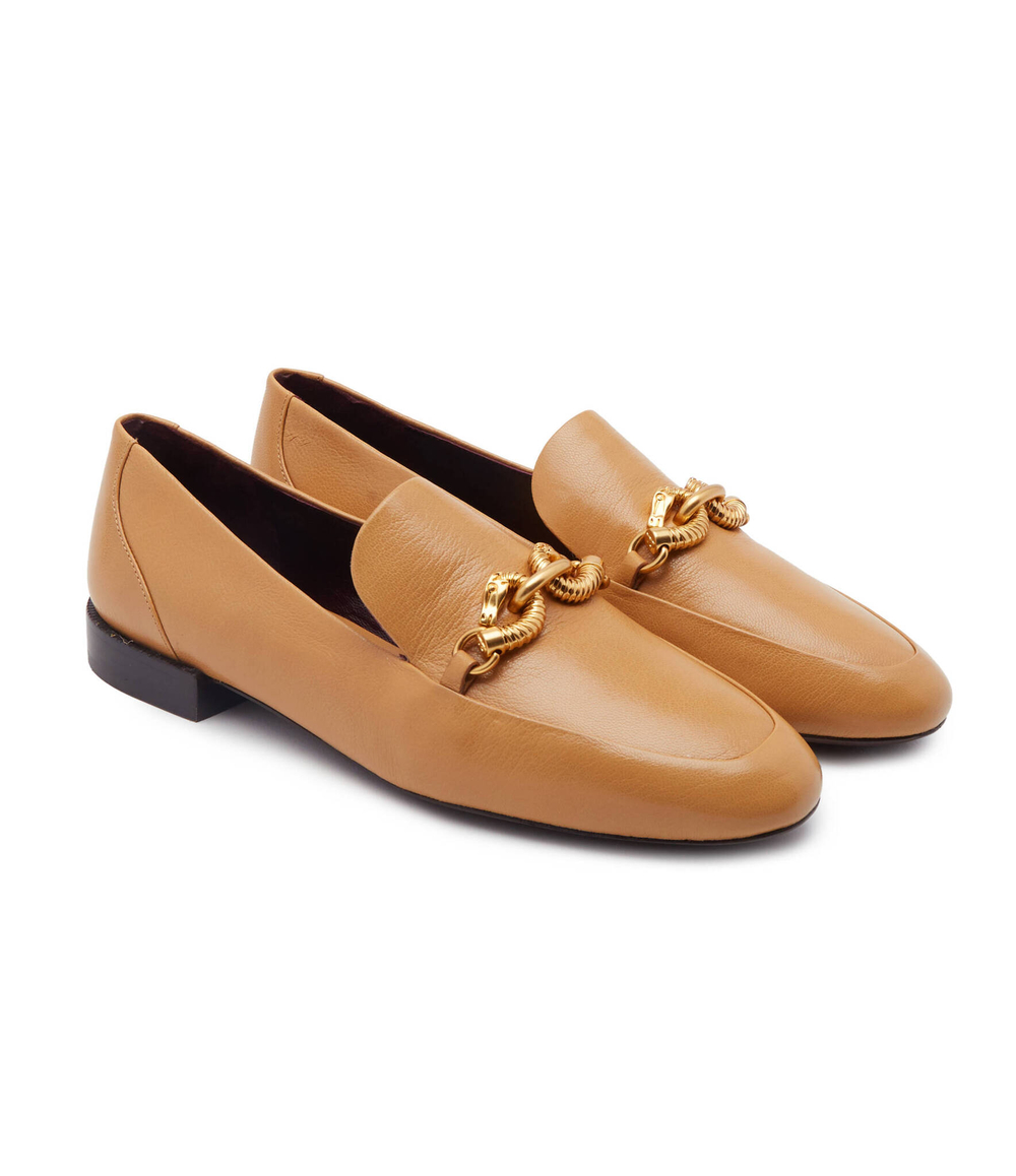 Кожаные лоферы jessa TORY BURCH - коричневый(152718)