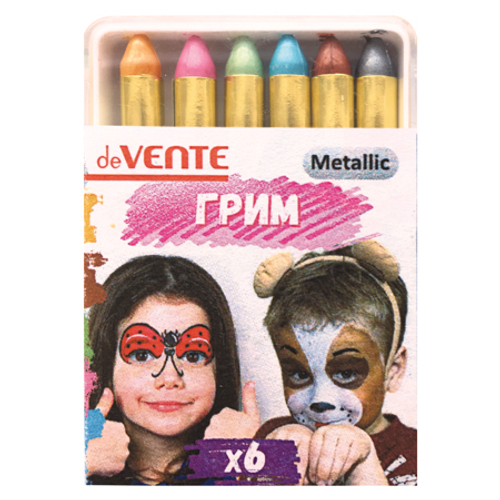Мелки для грима 06цв металлик блистер е/пDEVENTE 8078723