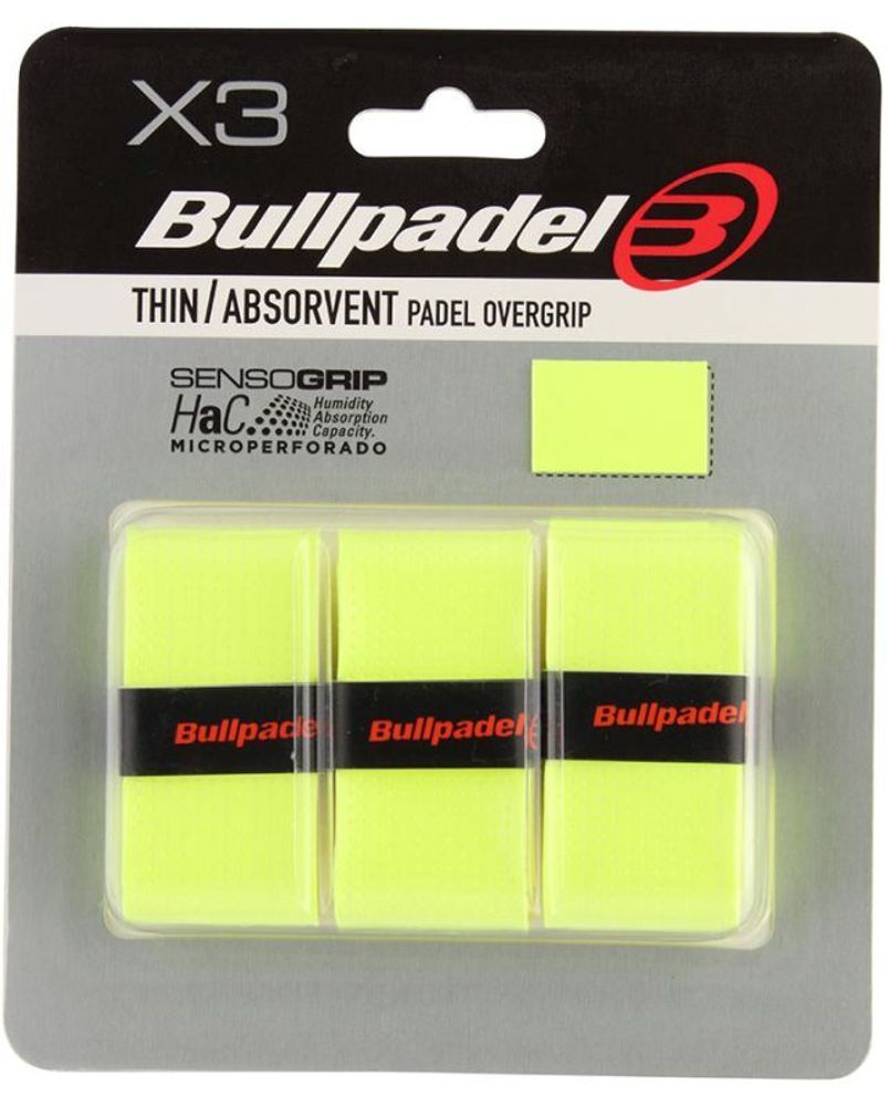 Теннисные намотки Bullpadel Padel Overgrip GB 1705 3P - желтый