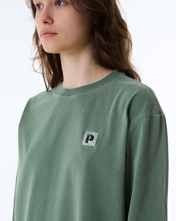 Лонгслив P Logo хаки - фото 3
