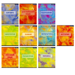 Комплект предметных тетрадей А5 36л., 10 предметов, со справочным материалом, скрепка, мелованный картон (стандарт), блок офсет, Alingar "Мрамор"