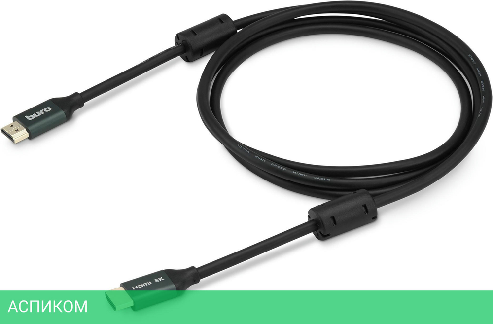 Кабель Buro HDMI (m)/HDMI (m) 2м черный (BHP-HDMI-2.1-2G)