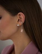 Серебряные серьги-пусеты Сердца