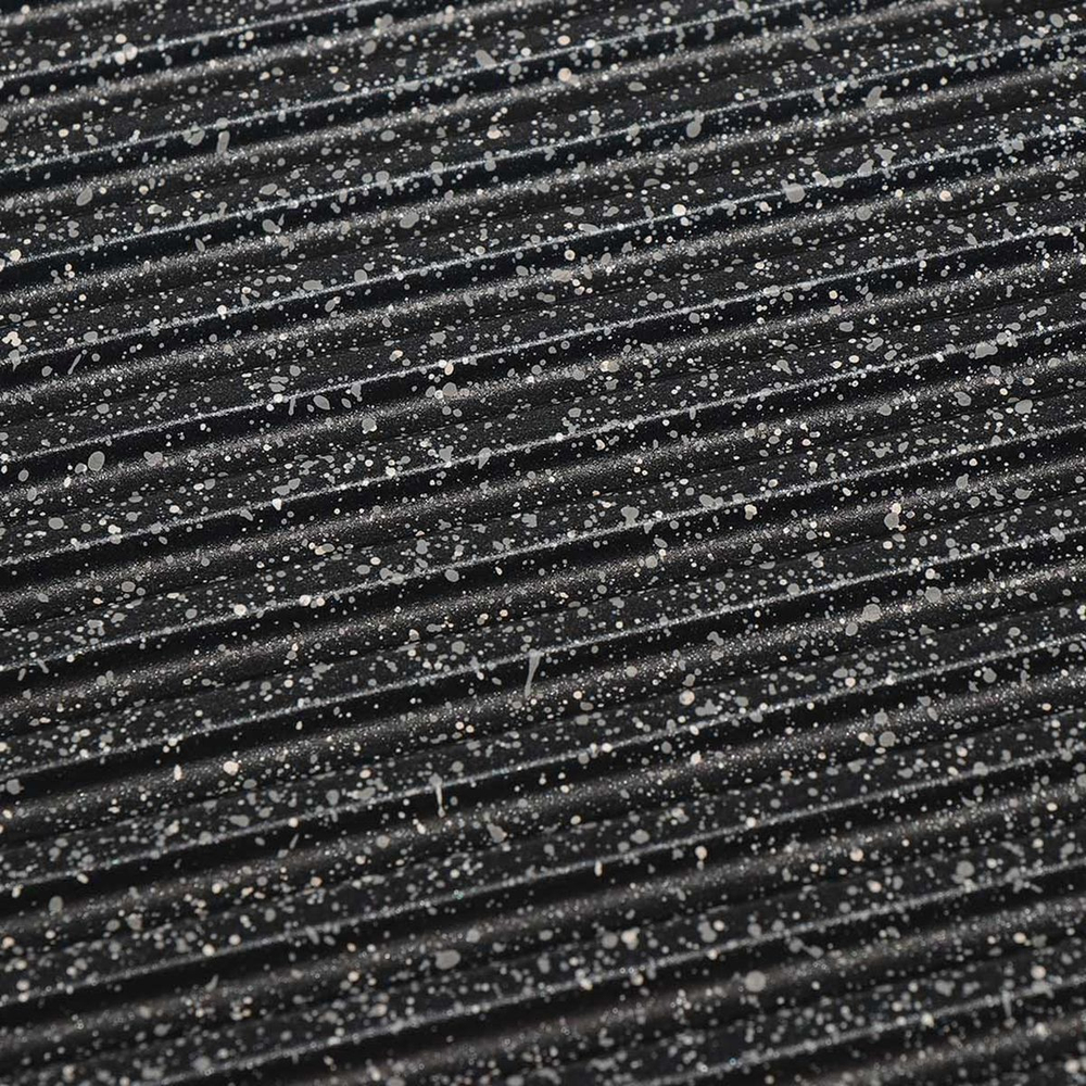 Сковорода-гриль алюминий, 28 см, антипригарное покрытие, Нева Металл Посуда, Байкал, 254028G, съемная ручка