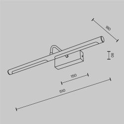 Бра Maytoni   MIR266WL-L12BS4K
