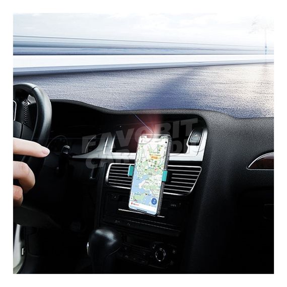 Держатель Usams US-ZJ045 воздуховод белый зелёная вставка