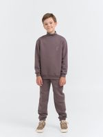 Джоггеры "Темный шоколад" утепленные 7+