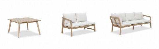 Комплект деревянной мебели Nara цвет песочный/бежевый