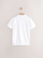 Поло с молнией для мальчика Next AA8-949, Белый