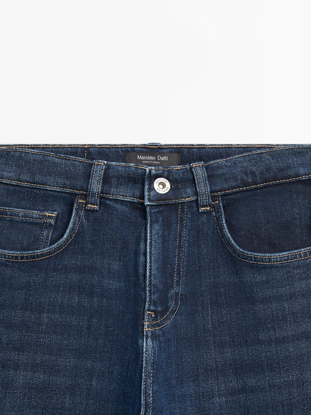 Massimo Dutti Джинсы клеш со средней посадкой, темно-синий
