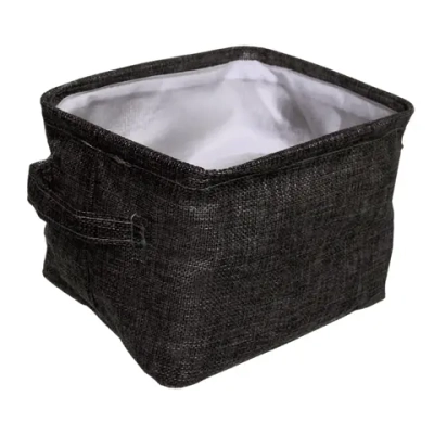 Коробка для хранения вещей с ручками «ВЕСТА», цвет черный, 30*20*13см